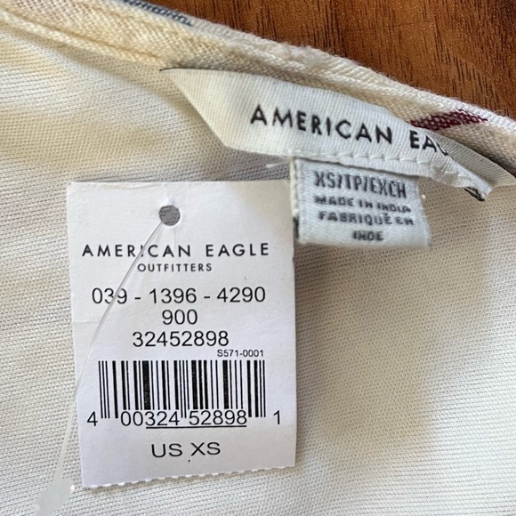 American Eagle Women’s Jumpsuit Blend V Neeck Sleeveless Striped Size XS - Picture 9 of 10